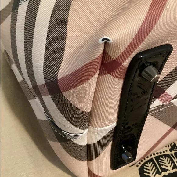 💯 Authentic Burberry LARGE Nova Check Tote Handbag Shoulder Bag - Picture 9 of 16